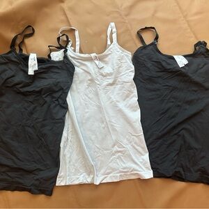 Bravado Black and White Cotton Camisole Trio